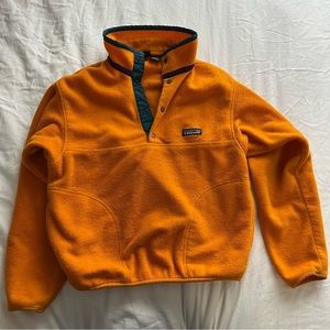 Rare vintage orange Patagonia fleece with hand pockets
